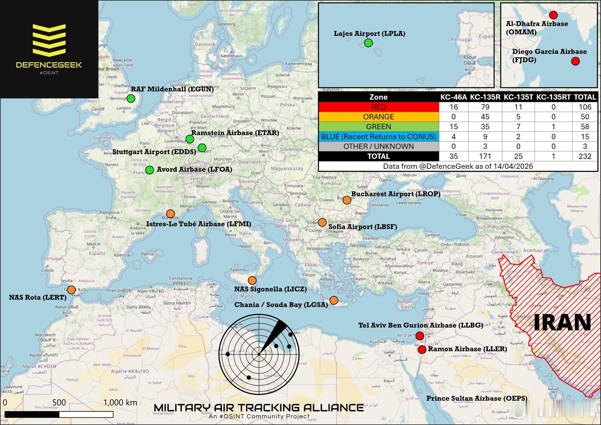 老美在中东地区的加油机数量还在继续增加 