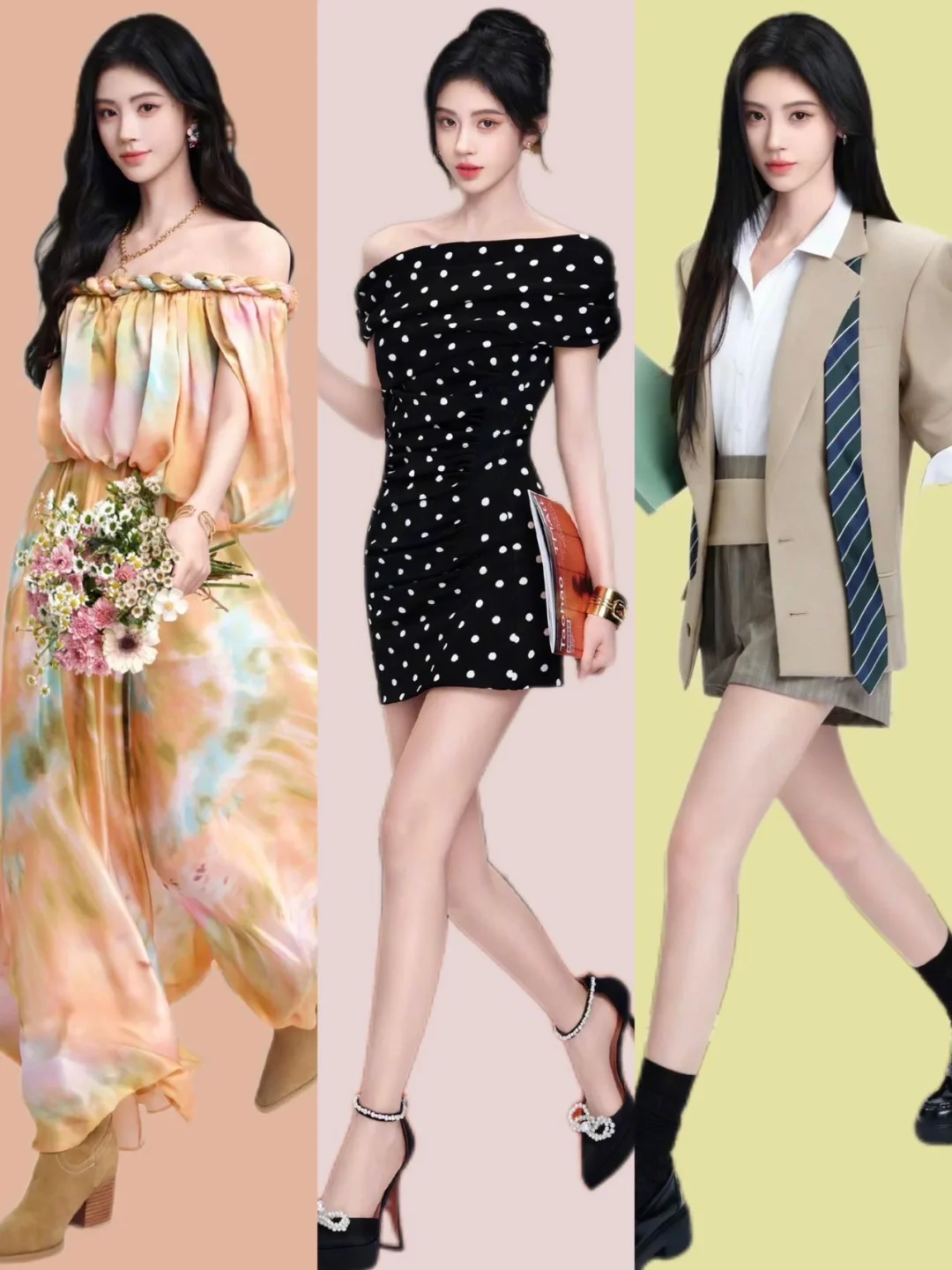 鞠婧祎早春穿搭模板✅甜系少女感轻松拿捏