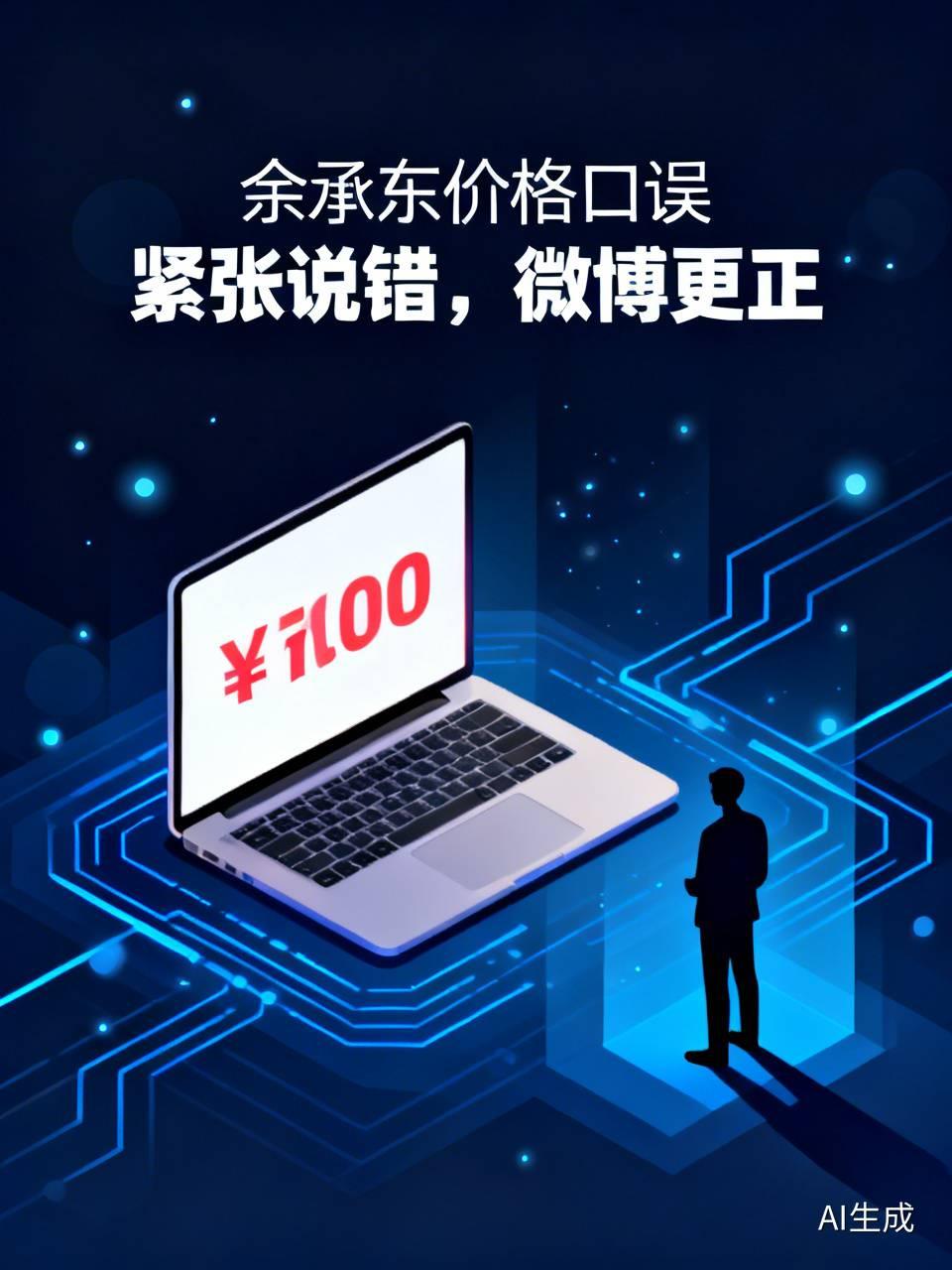 余承东将24999元的电脑价格说成2499元，当时，全场一千寂静，瞬间大家反应过