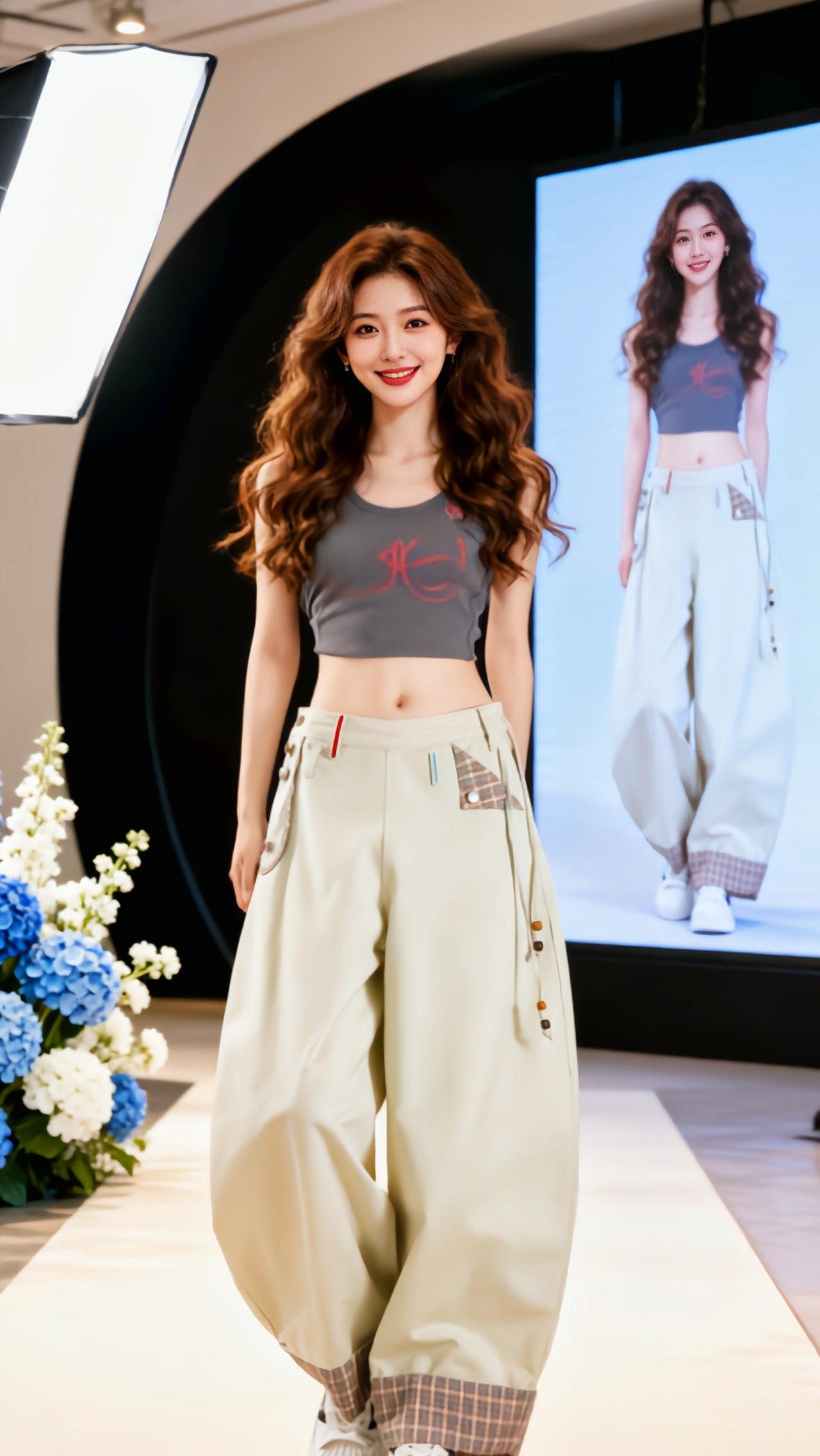 穿搭 夏天穿搭 直筒显瘦秀场同款长裤 夏日穿搭 春日穿搭