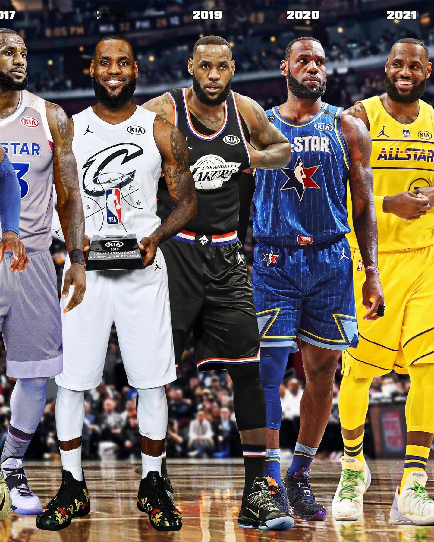 2026NBA全明星詹姆斯第22次入选nba全明星 哪一年全明星的詹姆斯给你留下