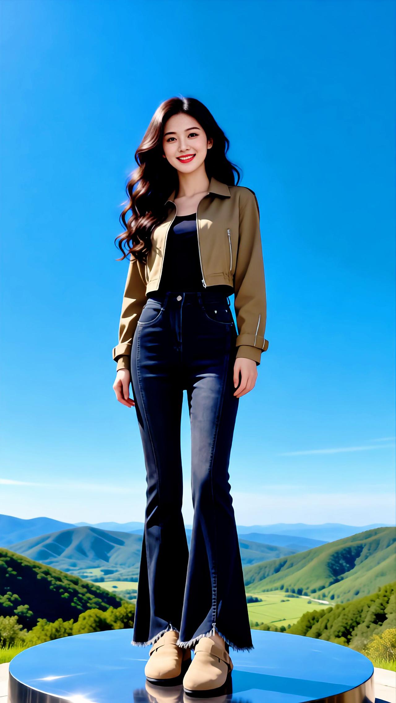 每日分享穿搭 时尚女装时尚潮流牛仔裤