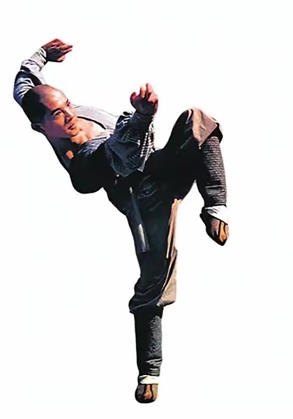 大衣哥模仿少林寺造型 