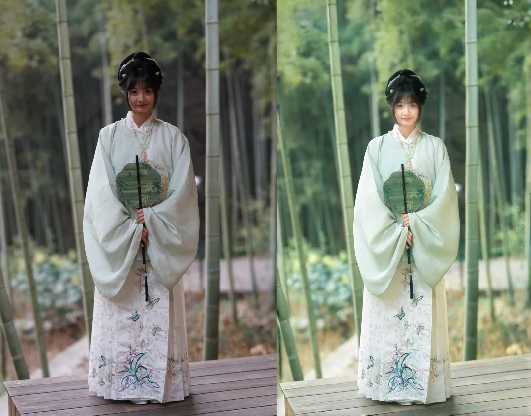 清透感修图调色前后对比图