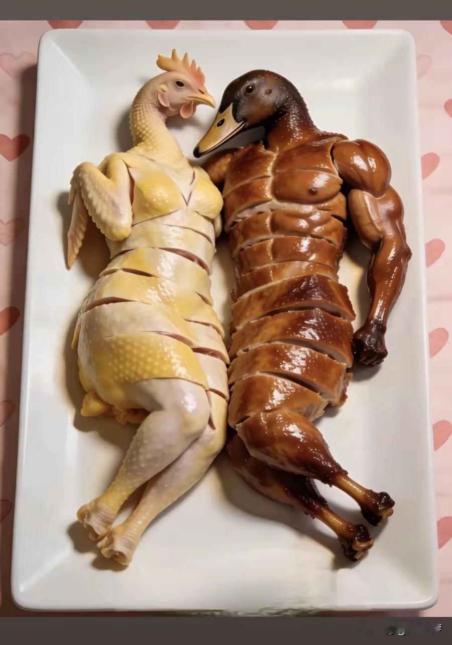 [捂脸]妈呀！还挺般配！太像了！！！[呲牙]秀恩爱 鸡