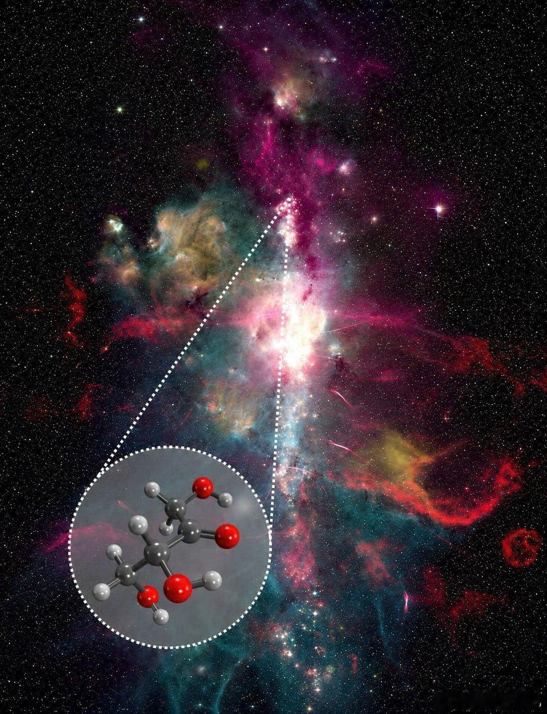 首次在星际介质中探测到糖分子 ，一个国际研究团队首次在星际介质中探测到一种糖分子