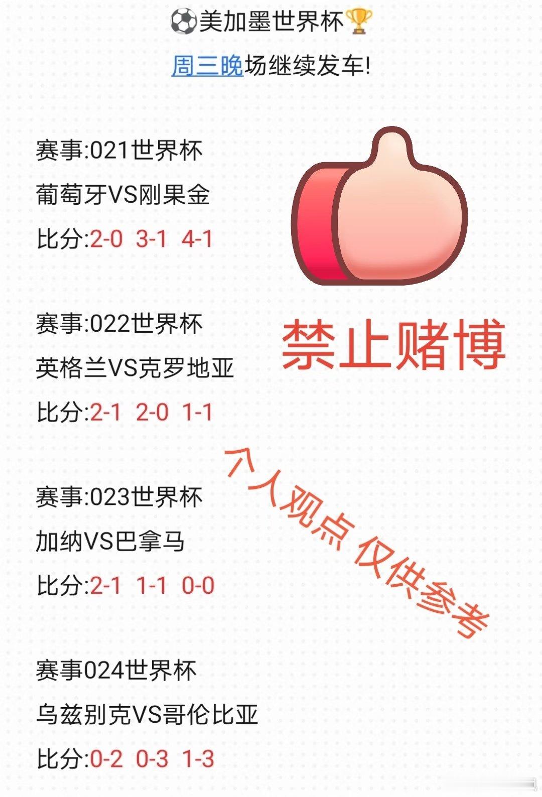 ⚽美加墨世界杯🏆 周三晚场继续发车! 赛事:021世界杯 葡萄牙VS刚果金 比