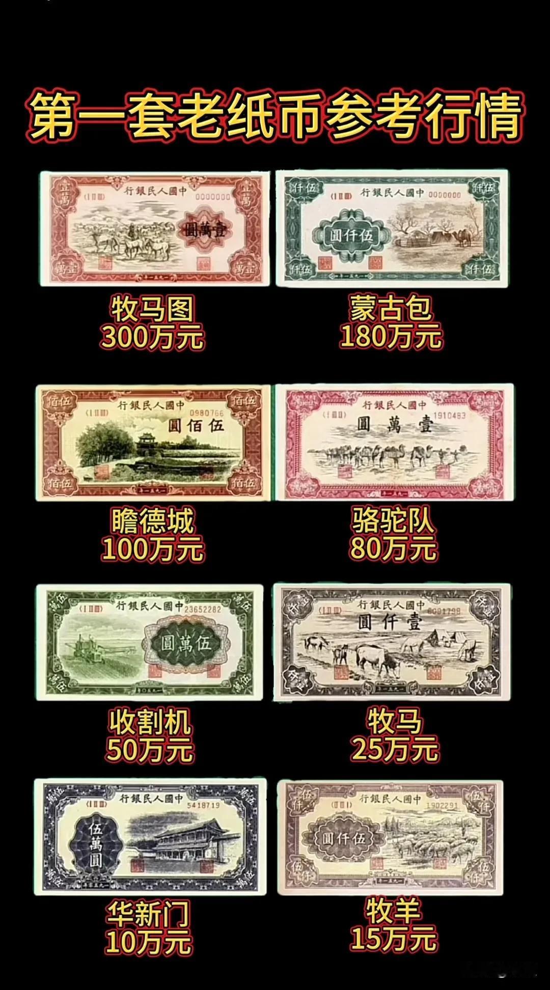 收藏界有这样一句话，金不如银，银不如铜，铜不如纸，图上为第一版人民币最有价值的版