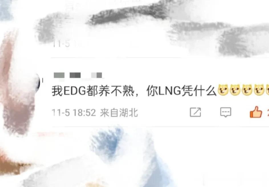 暴击评论：我EDG都养不熟，你LNG凭什么
话糙理不糙

想想当年Scout在S