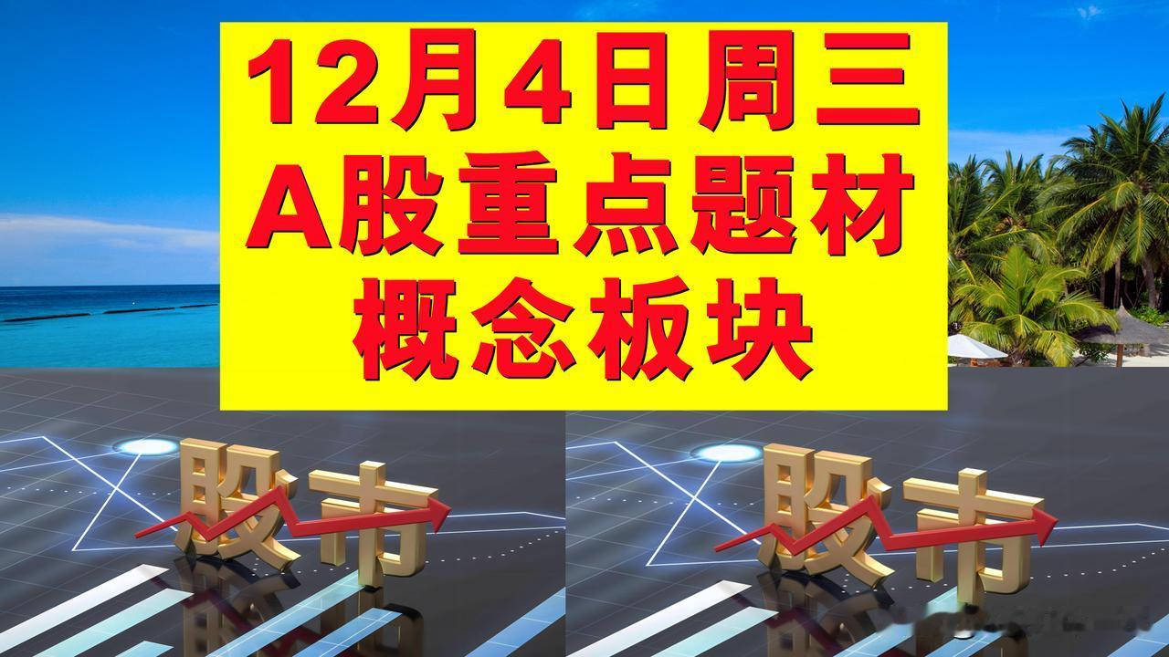 12月4日周三A股题材概念板块。

一、军工概念板块：邦彦技术、金现代、建设工业