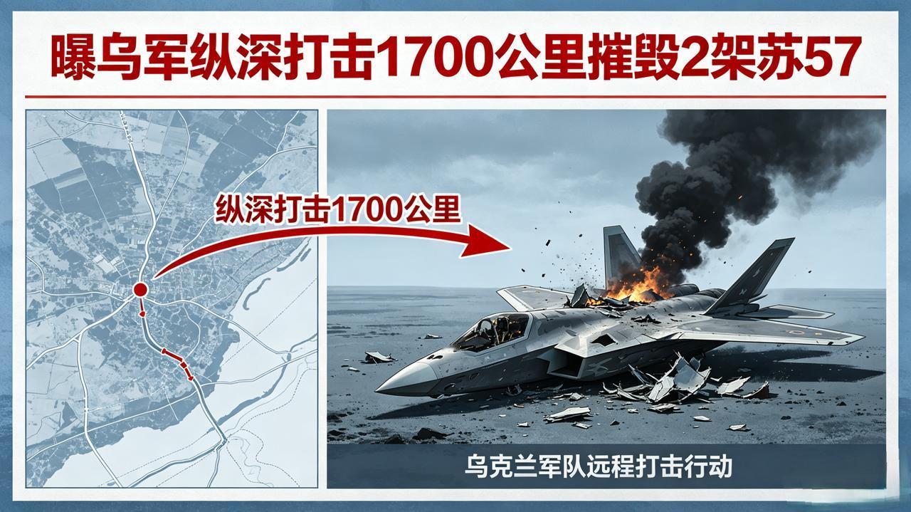 乌克兰赚大发了，用自研凶猛无人机，纵深1700公里摧毁了俄罗斯2架苏57，如此长