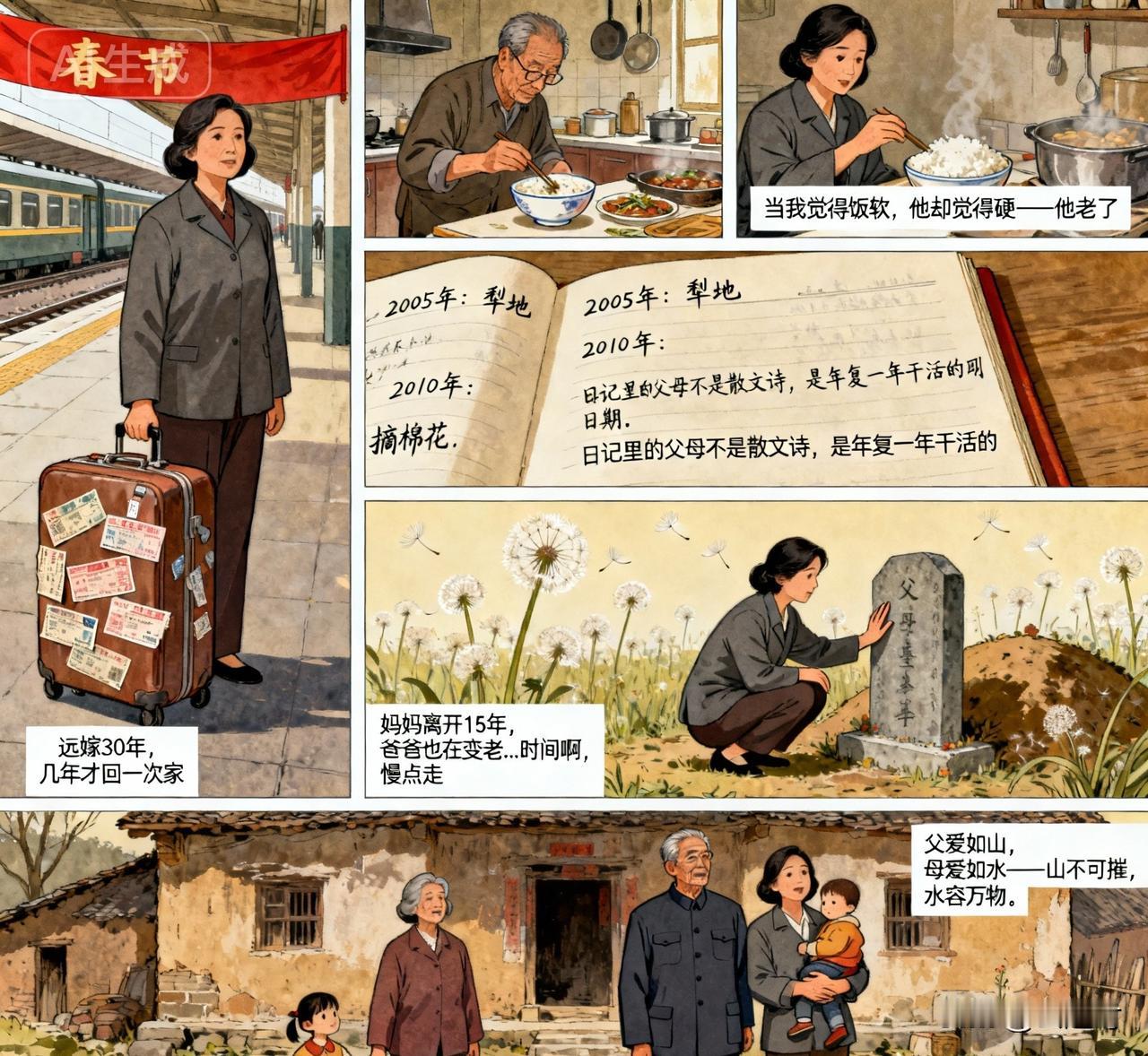 春节想回娘家，远嫁的我几年才回一次家。

刚出来打工时，想着赚点钱就回去做点小生