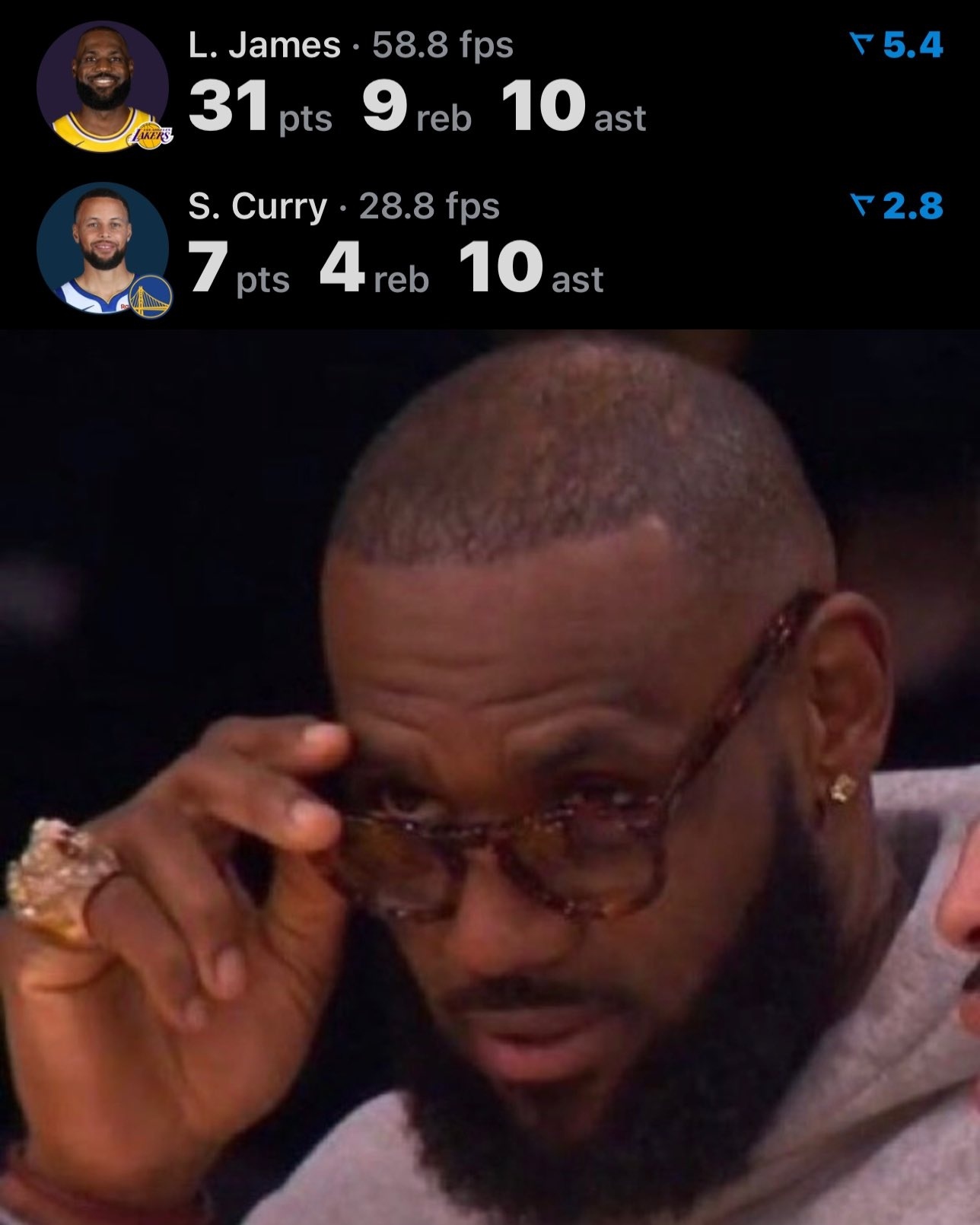 湖人和勇士都是一场大胜！但库里和詹姆斯是不一样的付出库里今天躺赢局