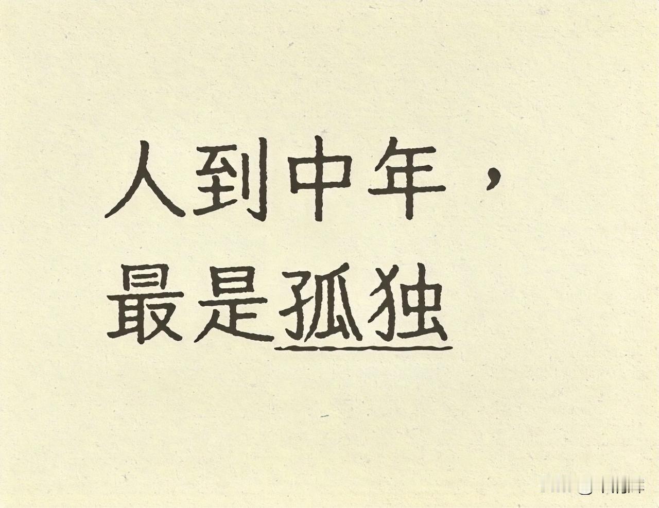人到中年，最是孤独，需要陪伴。