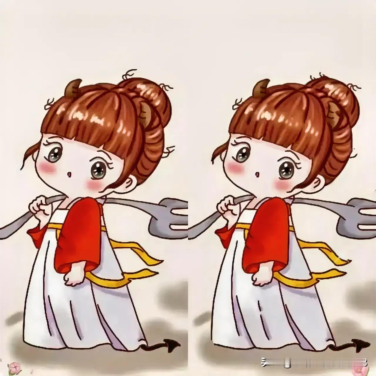 萌妹考眼力
8处不同细心可找到[灵光一闪]