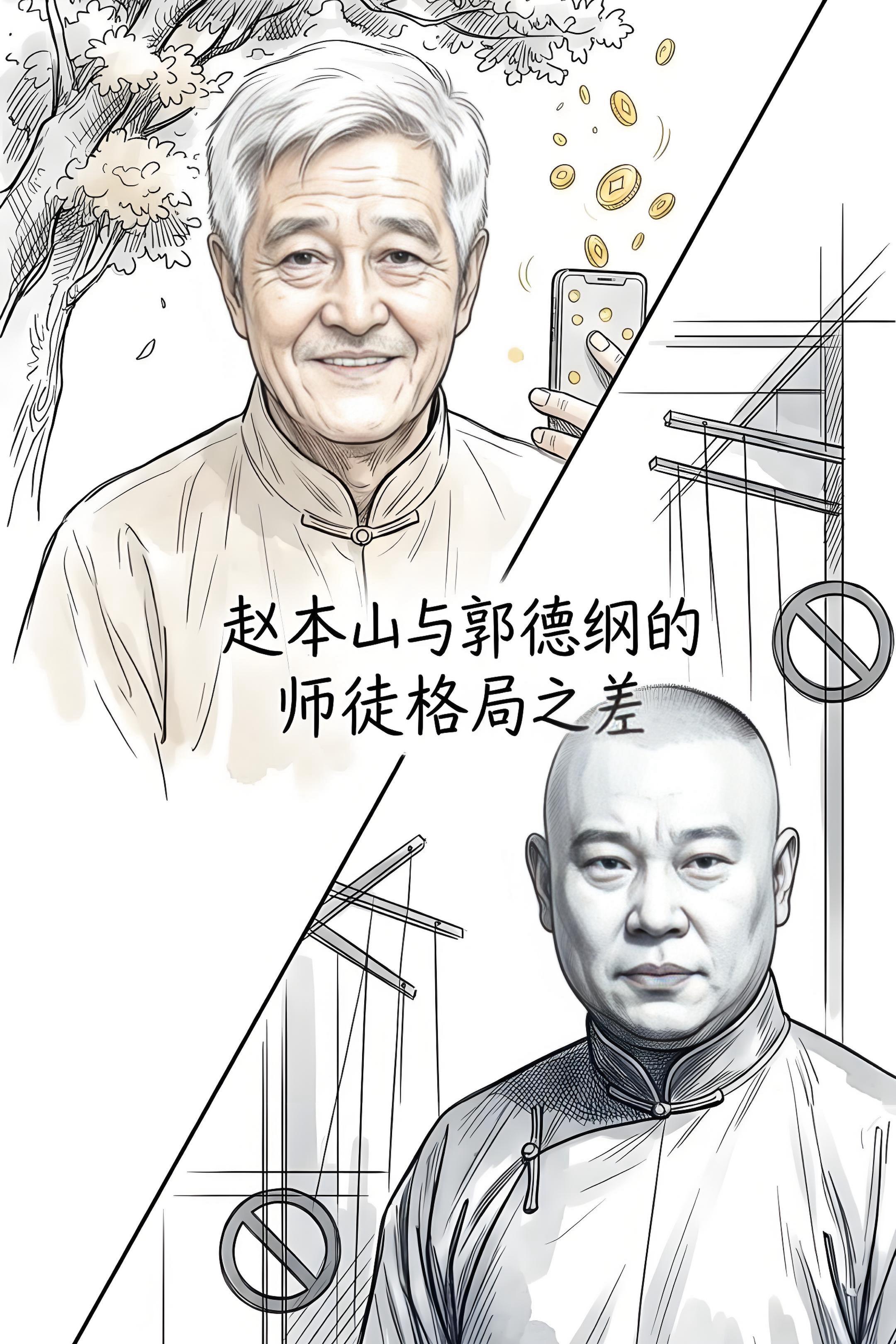 一句话形容赵本山和郭德纲的区别，一个下春。晚费劲，一个上春晚费劲