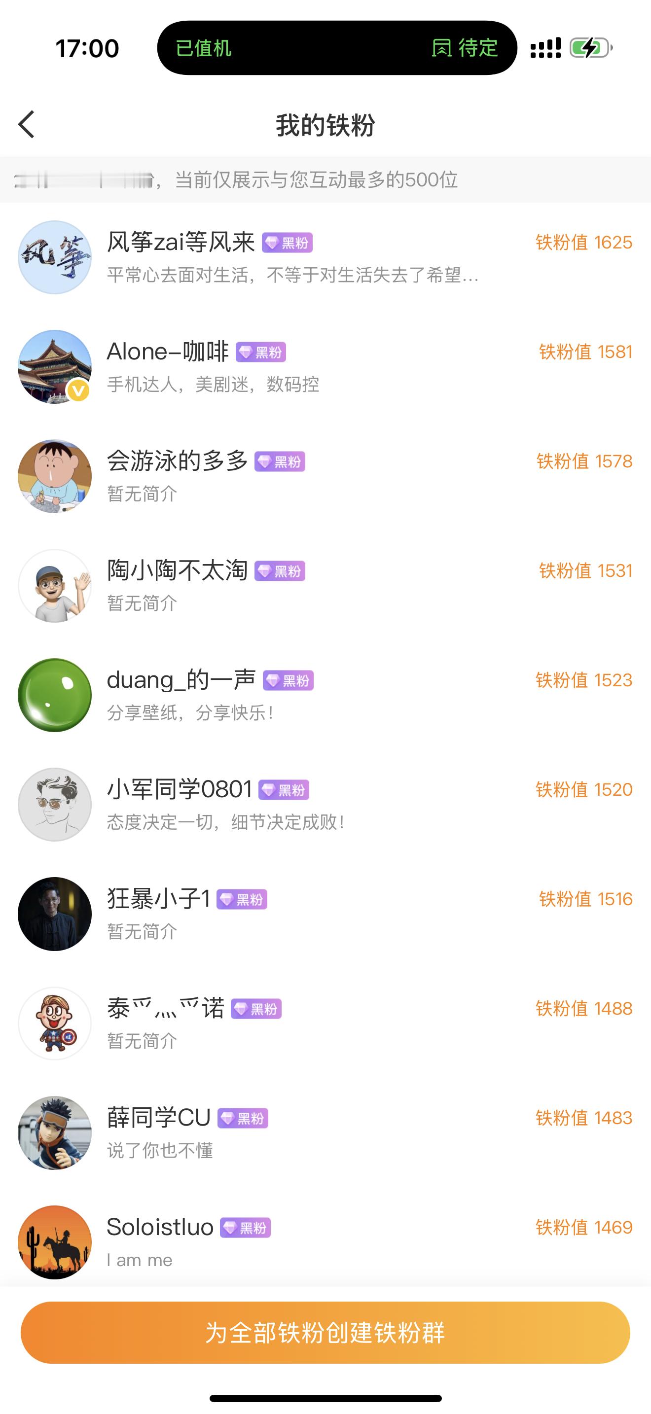 微博出黑粉标志了？我早都用上了啊，你们看。我数了数，我有15个黑粉了。[笑而不语