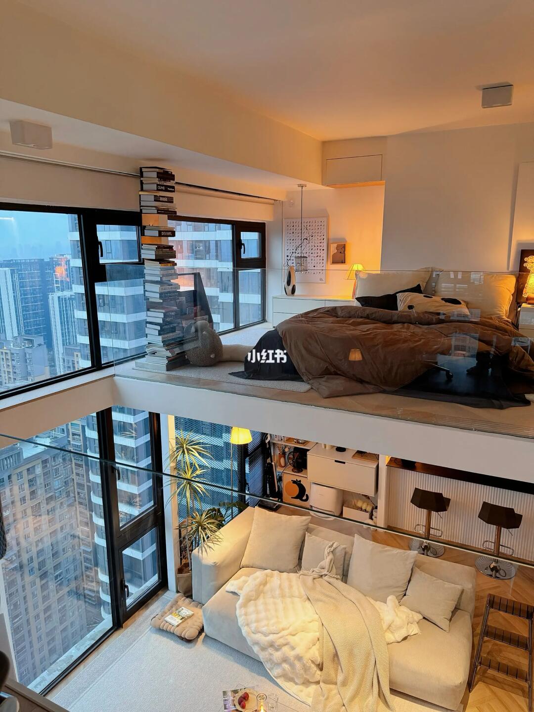 替大家试过了！开放式卧室真的显大🏠