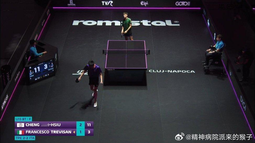 2025年国际乒联世青赛U15男团决赛：中国台北队三比二意大利队 获得冠军🏆，