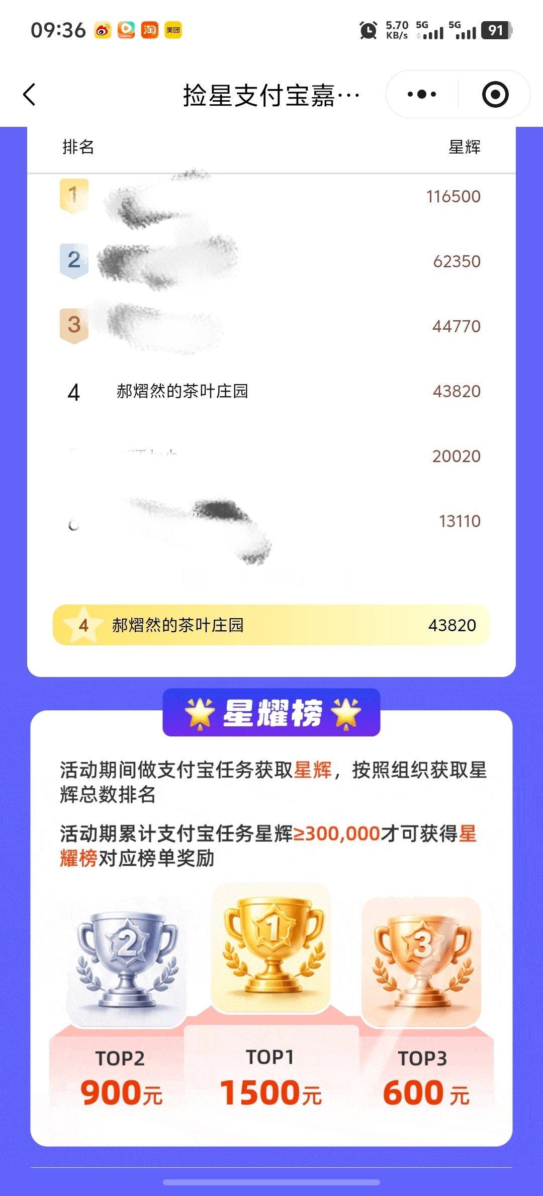 各位茶叶子早早早，【捡回星星】生日活动提前完成，已回归日常罐，zfb日常任务大家