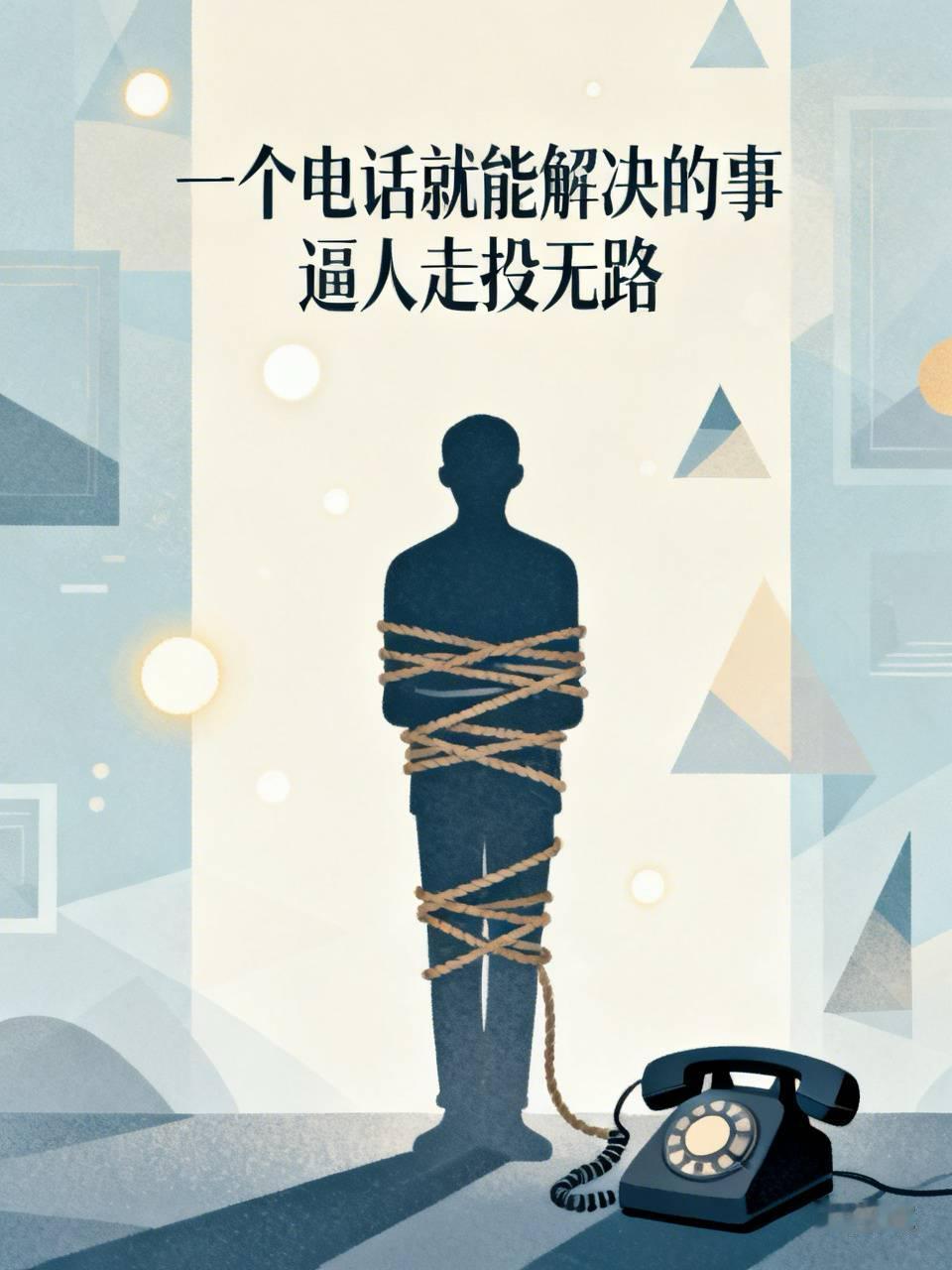 【现实如此:一个电话就能解决的事逼人走投无路】
     “一个电话就能解决的事