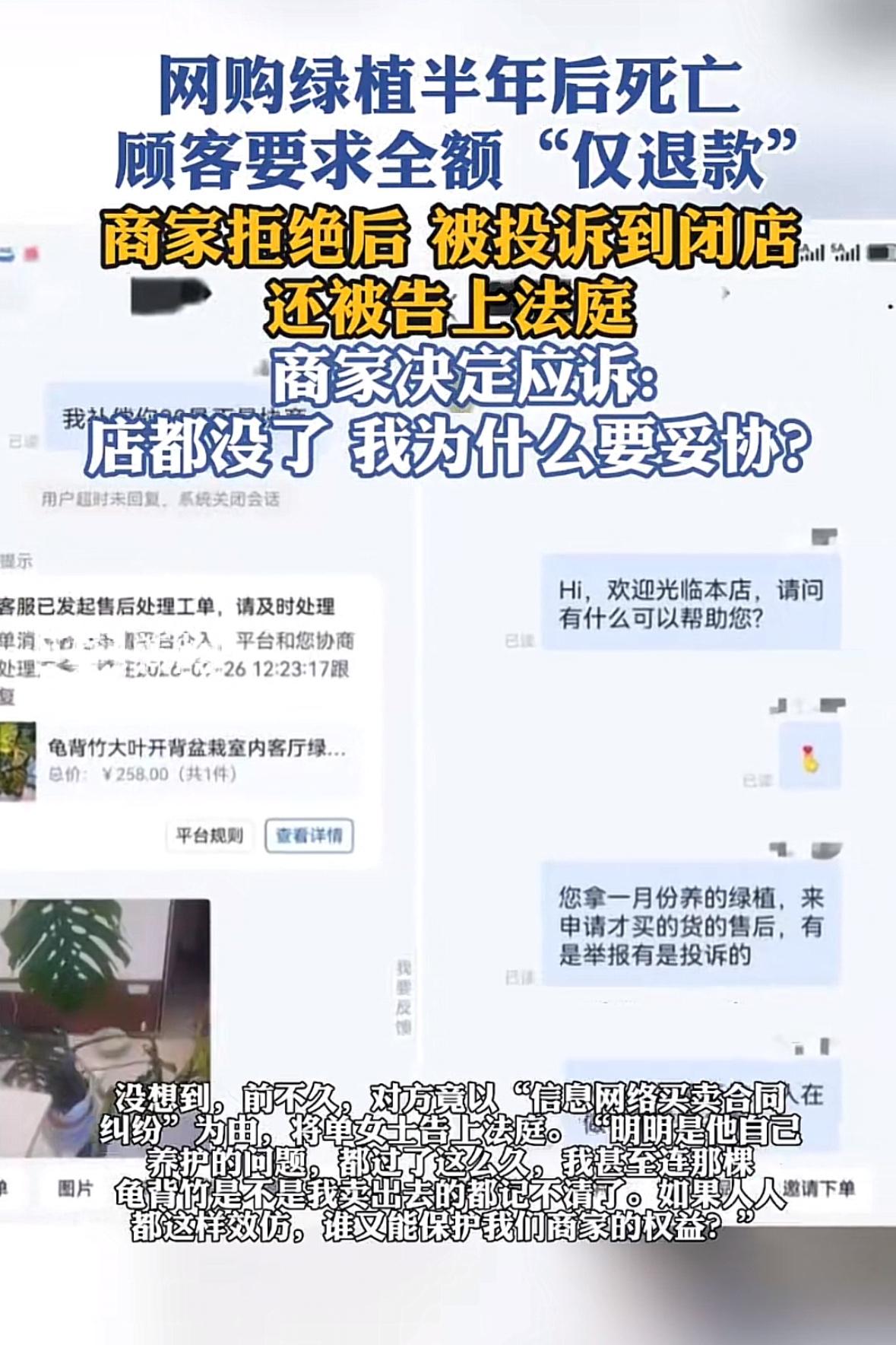 不惯你臭毛病‘奉陪到底！广州，一女子经营绿植网店，半年前顾客花258元买了一颗龟