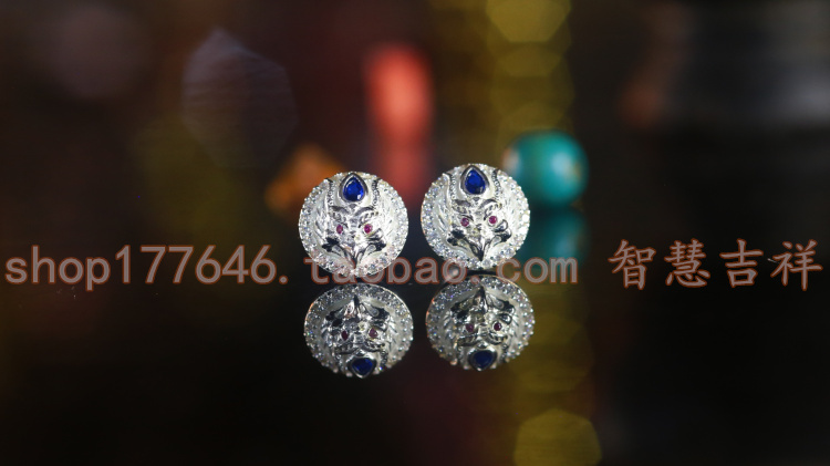 喇荣出品 即是精品 无畏系列——纯银大鹏亮面耳钉 