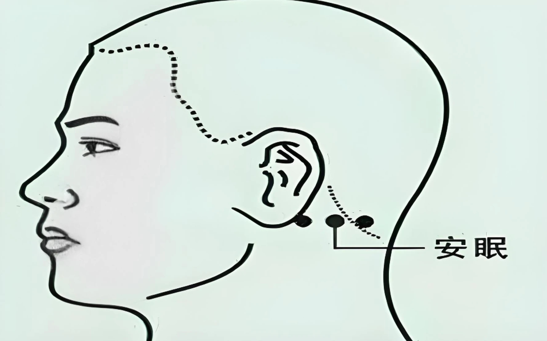 今天的睡眠小知识，是按摩头部的安眠穴、手腕的神门穴和脚踝的照海穴，见附图。安眠穴