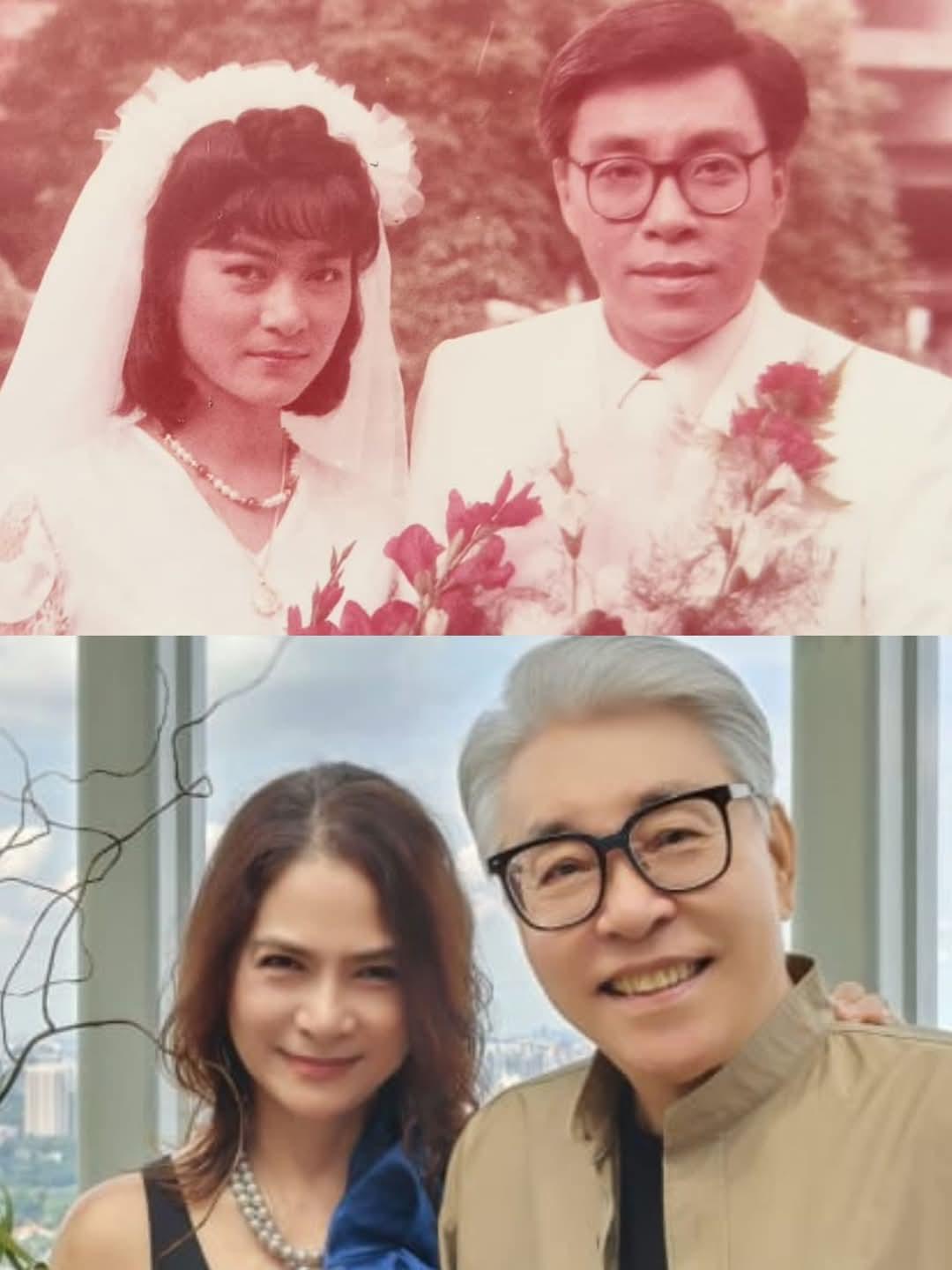 新加坡资深演员陈树成和他的妻子黄佩如。