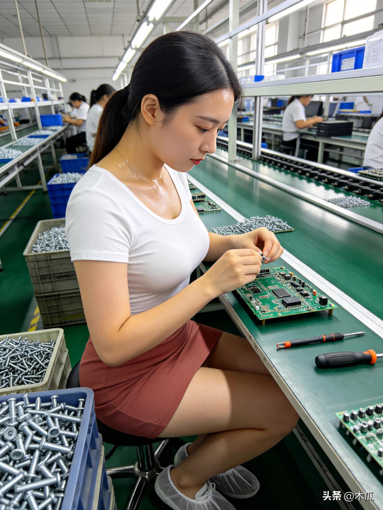 😳 进厂第一天，同事问我是不是来体验生活的？😂
 

谁说进厂就不能穿得精致