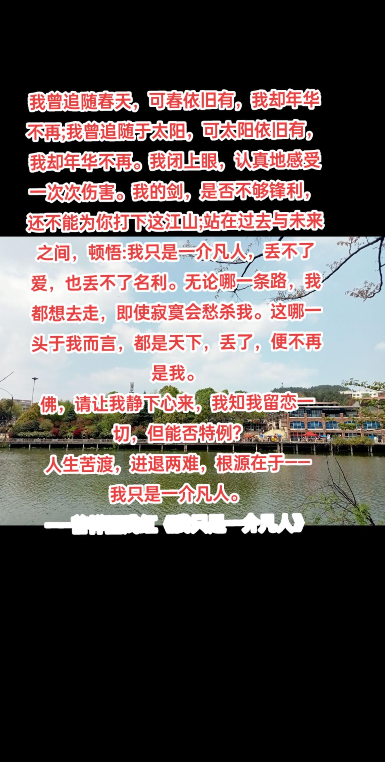我曾追随春天，可春依旧有，我却年华不再;我曾追随春天，可春依旧有，我却年华不再;