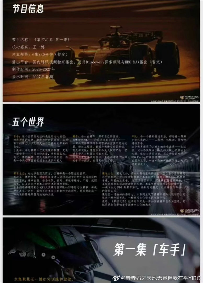 王一博[超话]29岁和17岁的王一博王一博王一博赛车纪录片怪不得上一个热搜是王一
