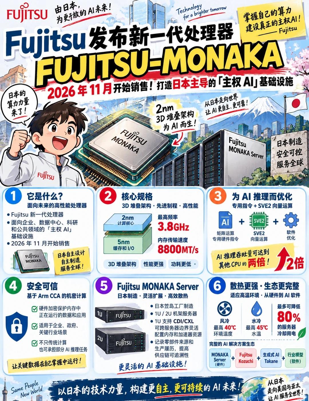 Fujitsu 发布新一代处理器
Fujitsu 将在 2026 年 11 月开