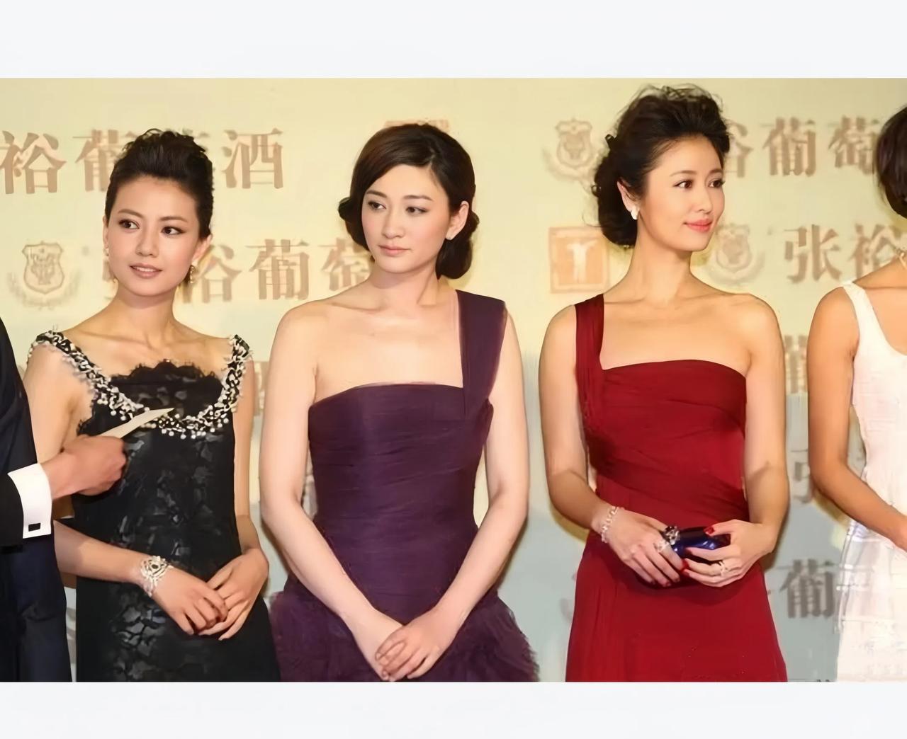 林心如就证明了脖子长显得更出众，一开始硬是没看出来林心如如有人说的她秒杀旁边其他