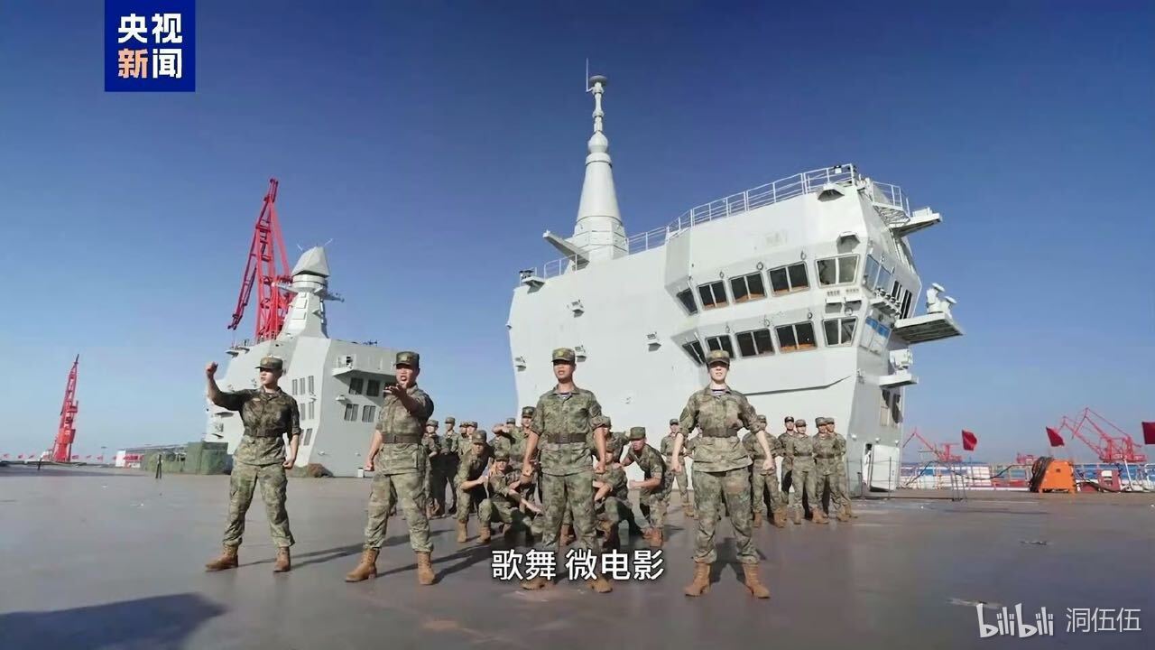 076舰岛舾装完毕，速度很快 [思考]双面S波段相控阵雷达的桅杆下多了很多块相控