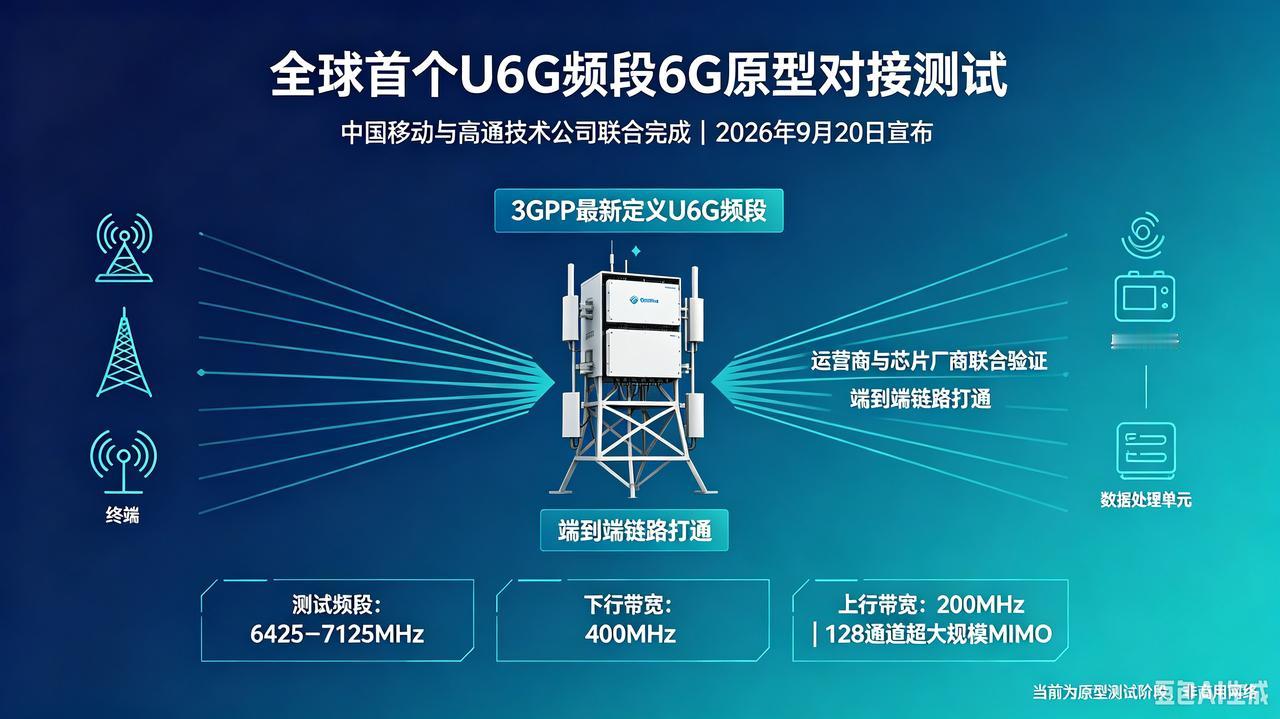 全球首个！符合3GPP标准的U6G频段6G原型端到端对接测试落地，6G通信终于从