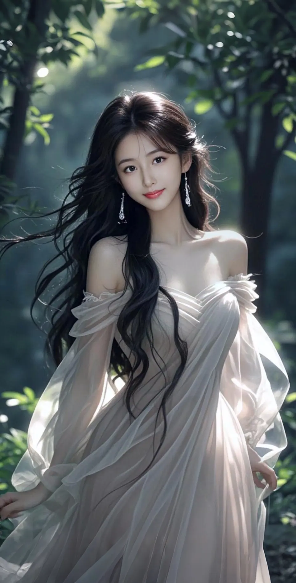 AI扩图 AI林中美姬