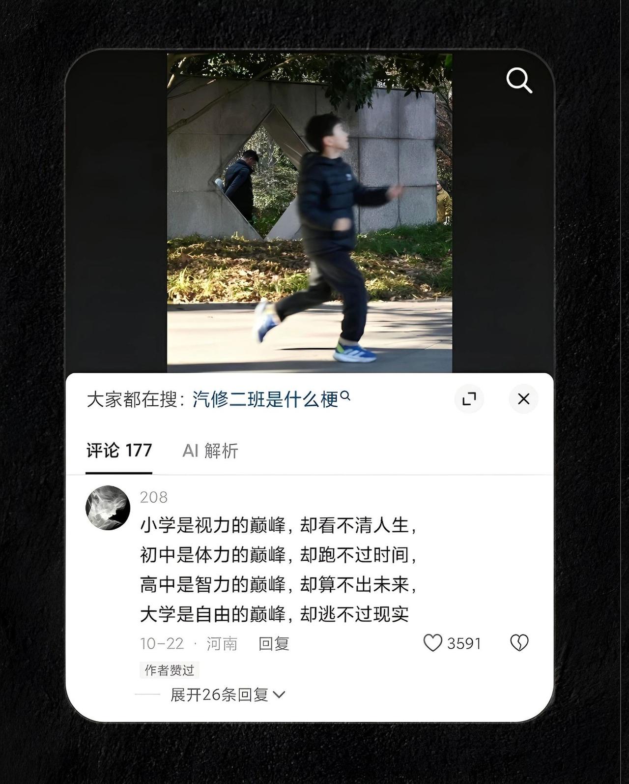 所谓的巅峰都不过是转瞬即逝的错觉，知其无可奈何而安之若命。