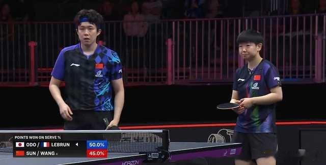 王楚钦孙颖莎vsA勒布伦大藤沙月绝境翻盘！莎头组合0-2落后连扳三局，总比分3-