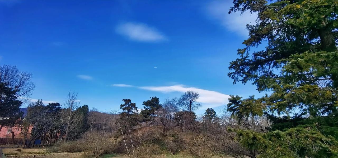 碧空如洗，云卷云舒。