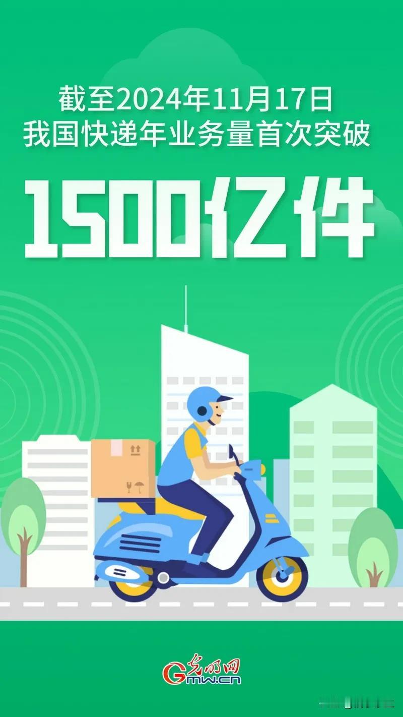 提前37天破1500亿件！中国快递业跑出