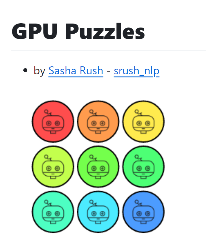 《GPU-Puzzles》是一个通过解决谜题来学习CUDA编程的开源项目。地址：