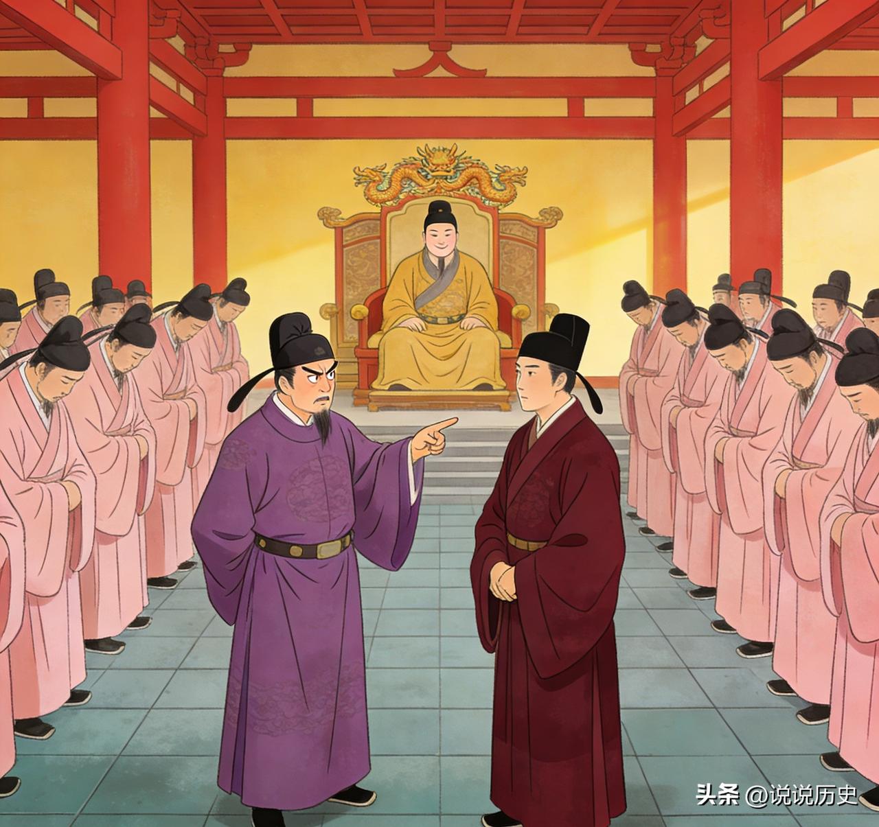 一天，唐代宗召集百官开会，忘了告诉大太监鱼朝恩。鱼朝恩大怒，来到朝堂指着宰相骂道