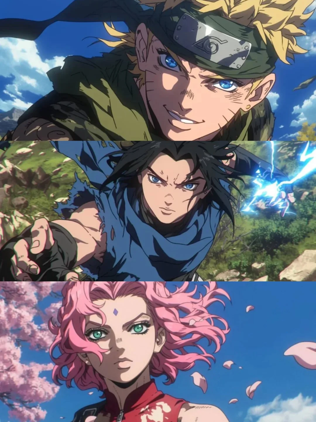 向右👉滑，当火影忍者变成JOJO奇妙冒险画风
