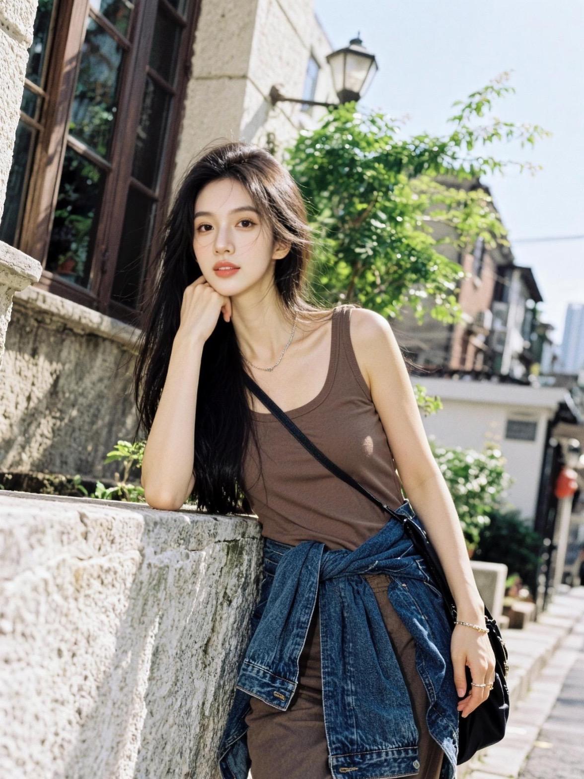 AI低饱和街拍   温柔女孩 ins美女分享