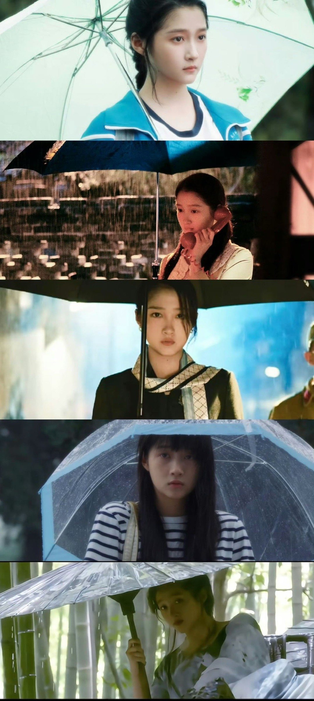 关晓彤撑伞这一幕校园白月光回来了 撑伞回头的那一瞬间，时光倒流了！在《岁月有情时