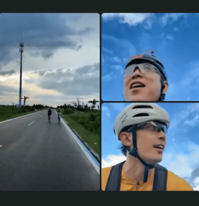 吴磊骑快点就不冷了吴磊不怕着凉户外突降大雨骑行体感冰凉，吴磊用提速化解寒意，心态