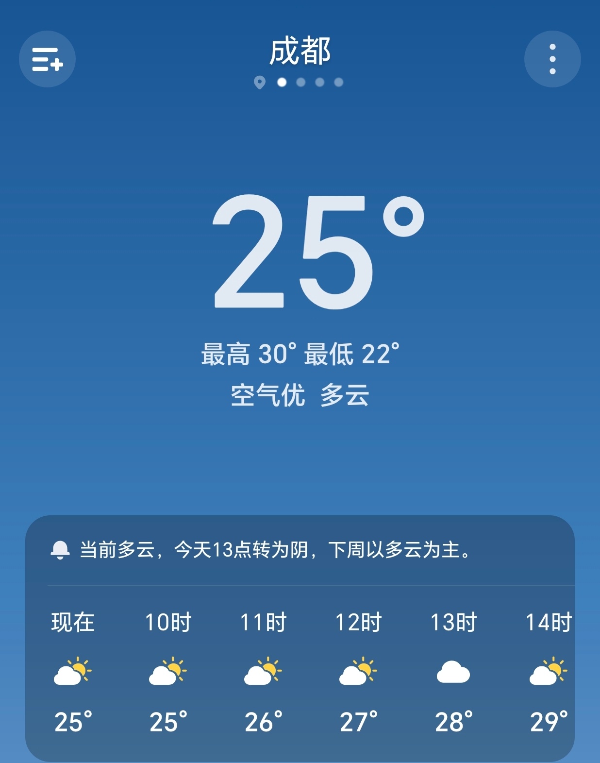 【早安成都】今天是5月31日，星期日，农历四月十五，成都多云，22-30°C。不