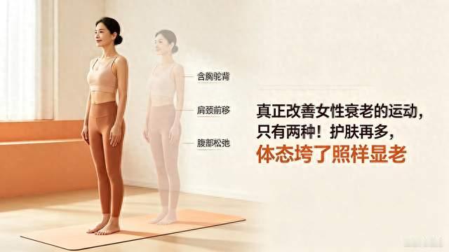 真正改善女性衰老的运动，只有两种！护肤再多，体态垮了照样显老