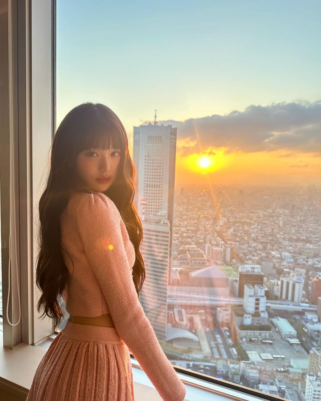 #张元英落日随拍##张元英粉色兔兔妆# 好美呀 ​​​